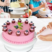 Торт делая Поворотный вращающийся торт стенд декоративные изделия из сахара ручной работы круглая платформа стенд дисплей вращающийся инструмент для выпечки