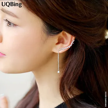 

One Piece Korean Crystal Stud Earrings 925 Sterling Silver Stud Earrings Jewelry Pendientes Brincos Fashion Jewelry