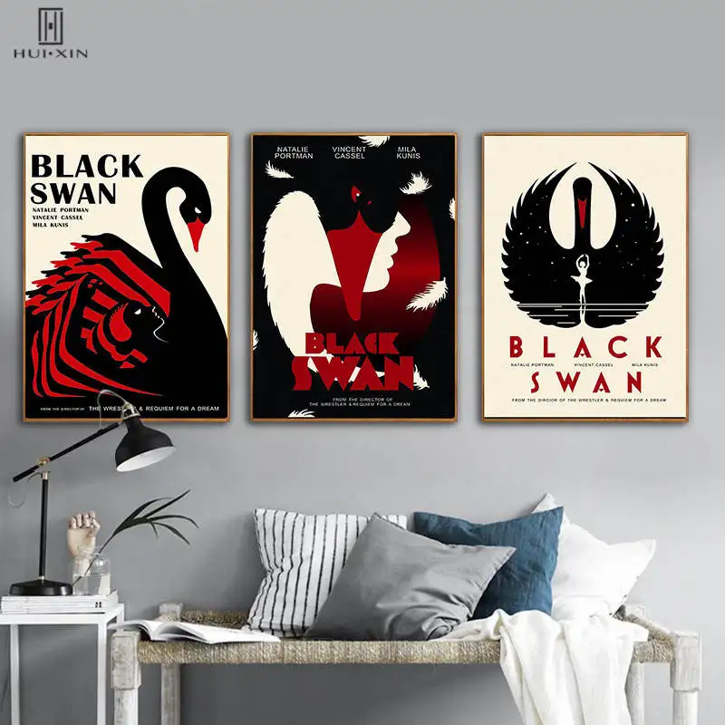 

Punk Wall Art HD Pattern Unframed Posters Black Swan Black Film Best Movie Pictures Canvas Images For Theater Home Office Decor