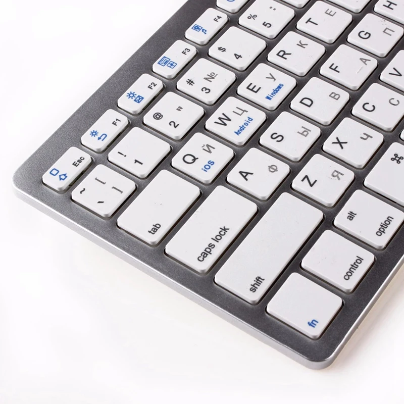 Русская клавиатура ультра тонкая Bluetooth 3 0 Беспроводная для компьютера офиса без