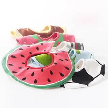 Милые детские нагрудники с фруктами; модные хлопковые водонепроницаемые нагрудники для мальчиков и девочек; стереофонический нагрудник