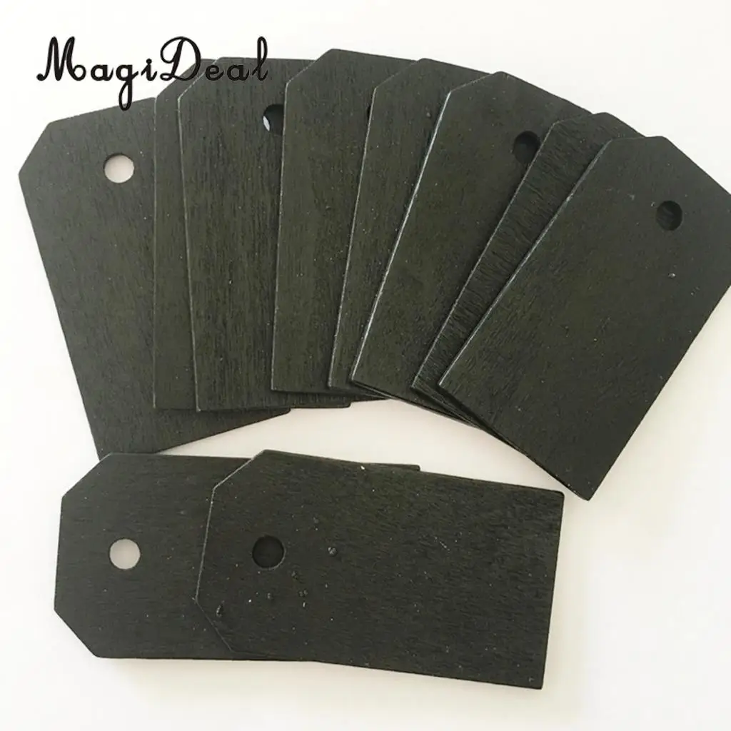 75 Piece Black/White Blank Wooden Gift Tags Hanging Label Plaque Wedding Party Christmas Chalkboard Message Board 56x31mm