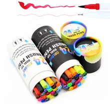 Фломастеры Magicfly с двойным наконечником и кисть для хайлайтера для раскрашивания художественных эскизов каллиграфии