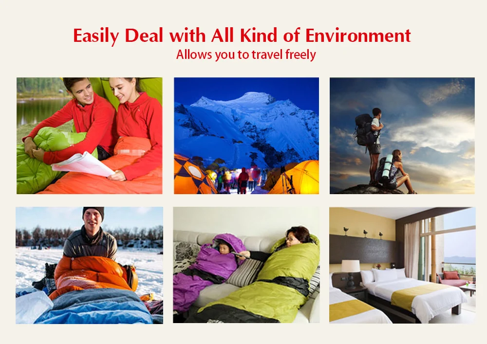 Windtour Winter Warm Cotton Sleeping Bag for Camping