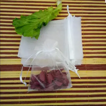 

Hot 11size 100pcs/ 25x35 cm White Fabrics Organza Bags Jewelry Gift Drawstring Packaging Bags Apply to Wedding/Birthday/Party