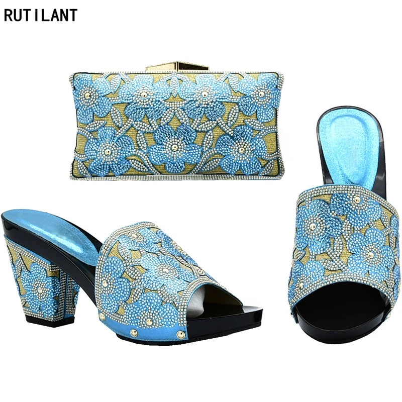 Nieuwe Mode Dames Schoenen en Tassen Set Schoen en Tas Set Versierd met Strass Schoenen en Tassen Set voor Party In Vrouwen Nieuwe Mode Dames Schoenen en Tassen Set Schoen en Tas Set Versierd met Strass Schoenen en Tassen Set voor Party In Vrouwen