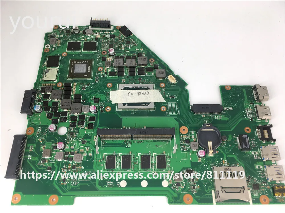 Yourui X550IU 4 Гб Оперативная память FX-9830P Процессор материнская плата для ноутбука ASUS