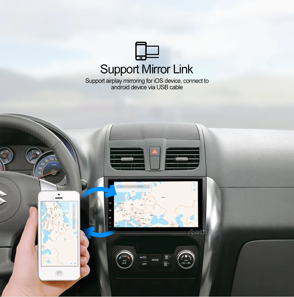 Clearance Asottu CTY9060 car dvd gps  for Suzuki SX4 3G wifi gps navigation car radio video audio player car stereo 2 din gps player 16