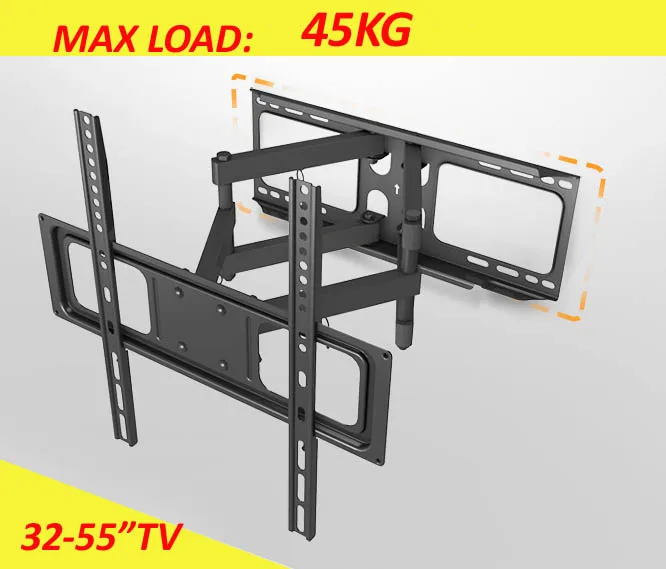 Универсальный 6 рычаг двойной рычаг полный motion 40 кг 55 дюймов 42 Выдвижной led настенное крепление для телевизора с минимальным заказываемым количеством кронштейн для ЖК-дисплея Подставка для плазменной резки держатель