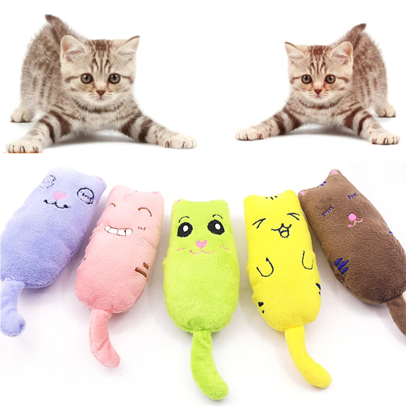 1 pc Plush Cat Toy With Catnip Funny 