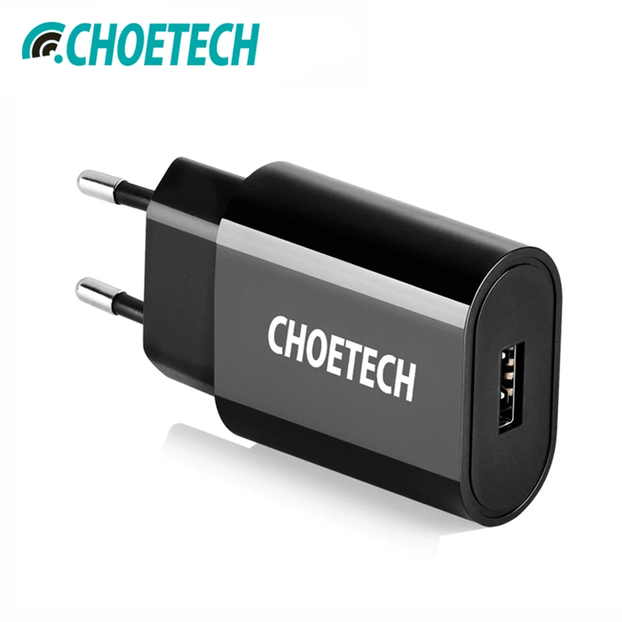 

CHOETECH Travel USB Charger 12W Mobile Phone Wall Charger Adapter For iPhone XS XR Charging For Huawi Xiaomi mi 8 For Samsung S9