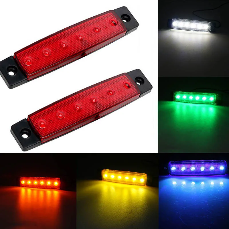 30 шт. светодиодный 6 SMD Грузовой автомобиль Прицеп Боковые указатели поворота