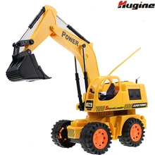 RC Truck 5CH 4 Wheel RC Excavator wired Remote Control Digger Dig Function with Light Shovelloader
