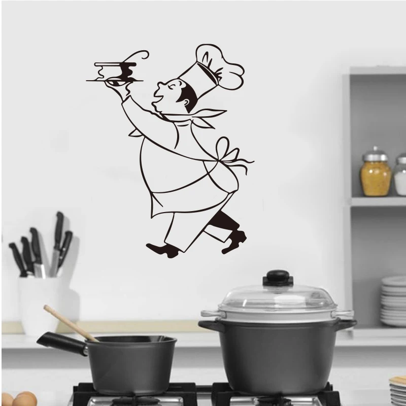 

Sticker Gourmet Chef Home Vinyl Wall Decal Sticker Mural Wall Art Kitchen Tile Wallpaper Home Decor House Decor Poster LW16