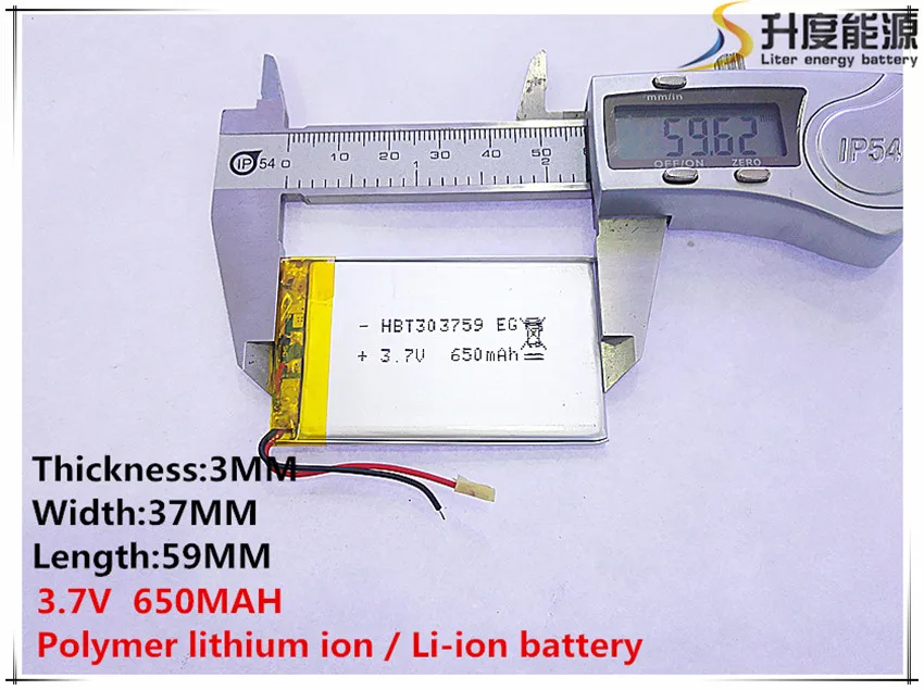 1pcs [SD] 3.7V,650mAH,[303759] Polymer lithium ion / Li