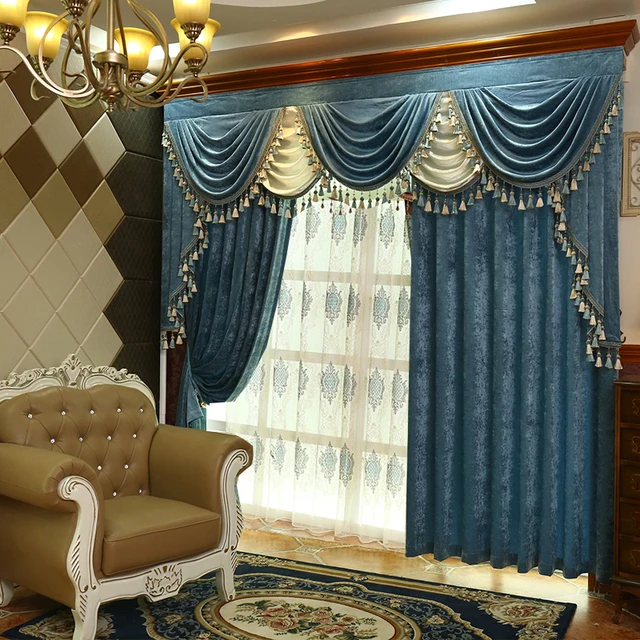 Custom curtain Luxury simple modern European thickening solid Italy