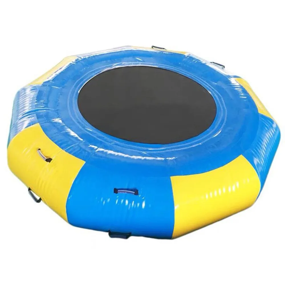 Сумасшедший бассейн игрушки Плавающий надувной батут прыжки батут Красочный 3 м 4 м Диаметр надувной водный батут