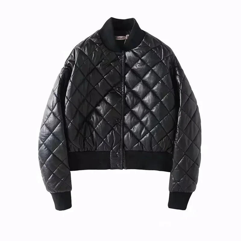 

2019 Winter Zipper female jacket European Slim Leather Jacket Female women's Black windbreaker Autumn Coat PU jacket for women