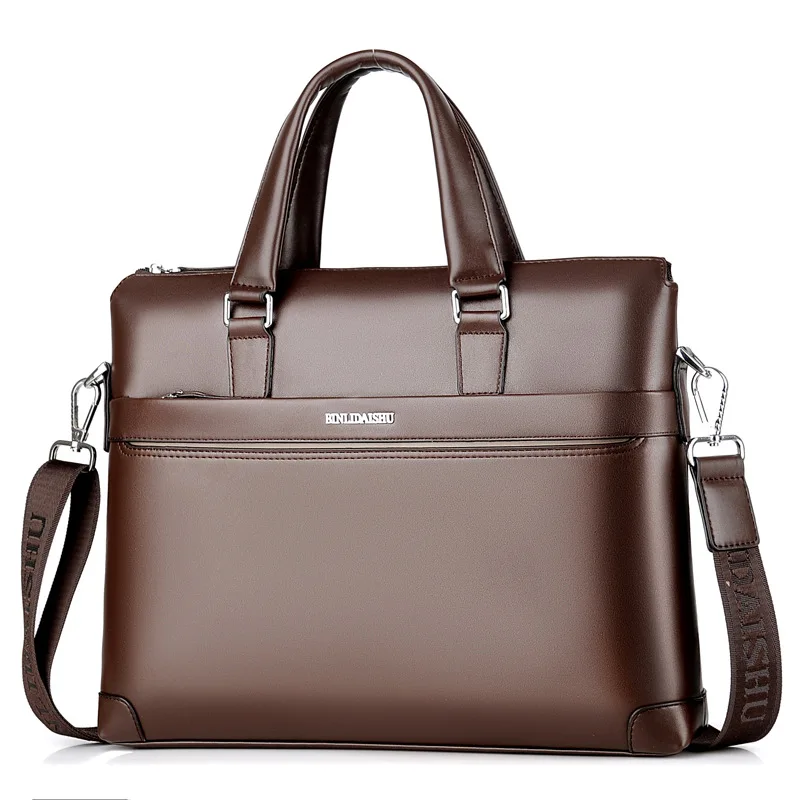 

Hand-held Men's Travel Leather Briefcases Men Large Shoulder Bag Document Briefcase Business Male Laptop Tote Office Handbag
