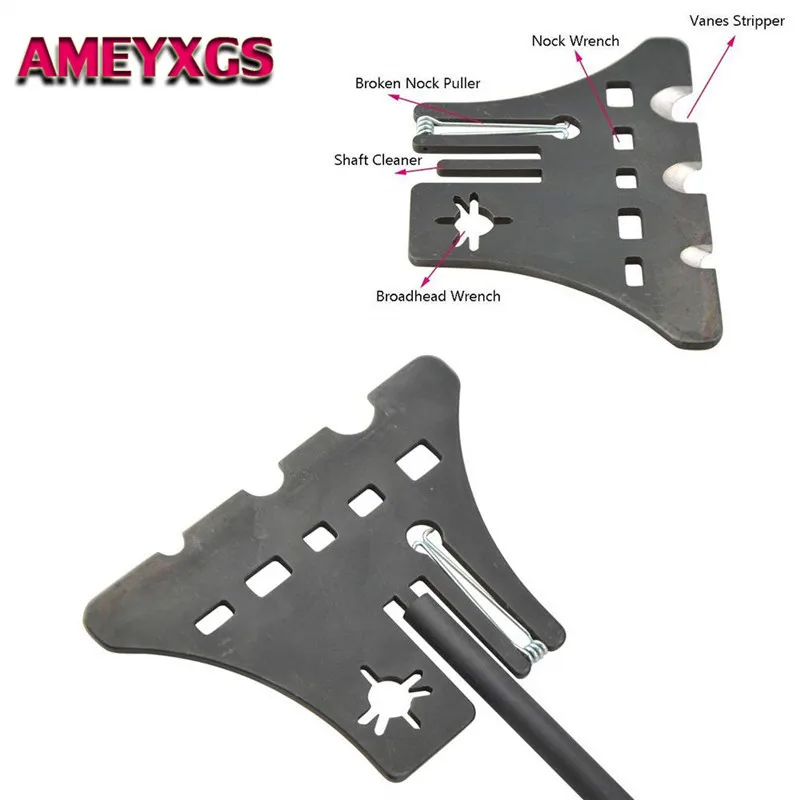 1 шт. стрельба из лука 5 в 1 оборудование стрелы НОК Съемник установить лезвие стрелы флетчинги Инструменты для удаления стрел охотничьи принадлежности для стрельбы