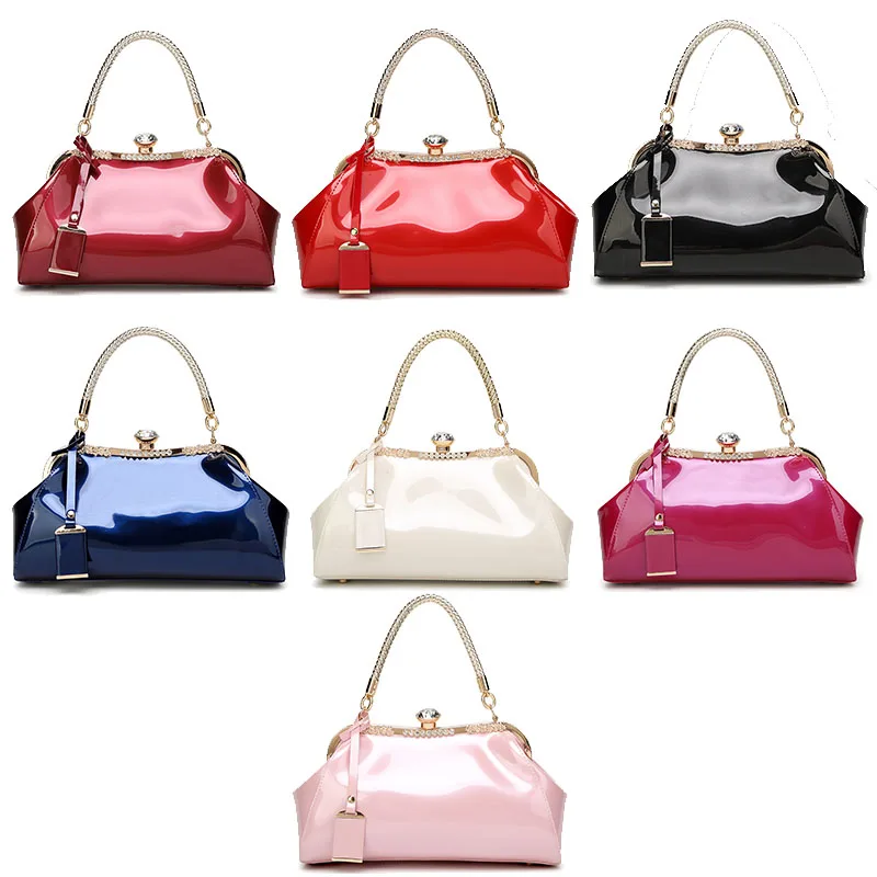 ZENBEFE Drop Shipping Evening Bags Patent Leather Women Handbags Fashion Women'S Shoulder Bags Ladies Clutchs Wedding Party Bags