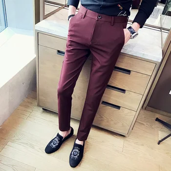 

2019 new fashion Mens Casual Pants high quality Brand Work Pants male Clothing Cotton Formal Trousers men size 36 38