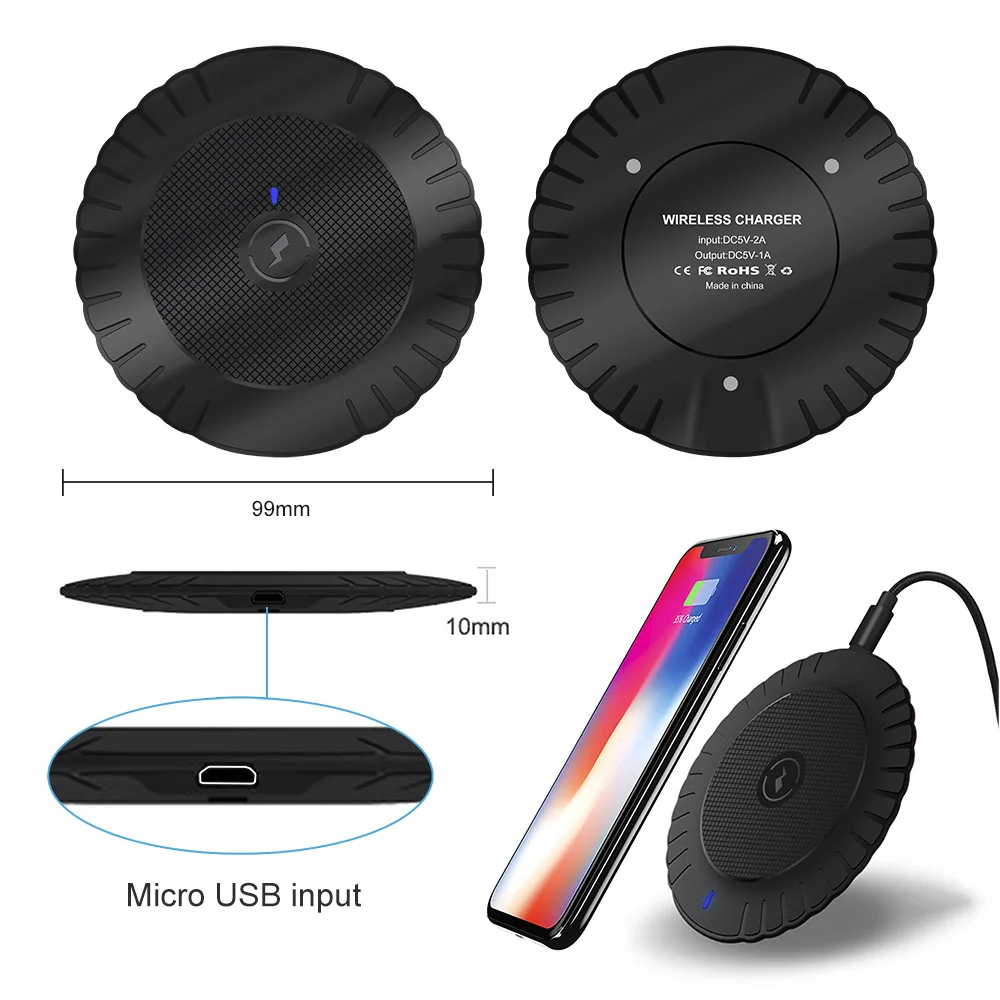Беспроводное зарядное устройство FDGAO Qi для iPhone X XS Max XR 8 Plus беспроводная зарядная