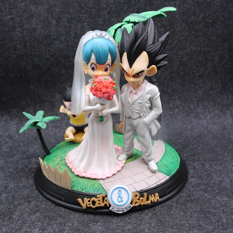 

Anime Dragon Ball Z Vegeta & Bulma Wedding Day Figure Model Toys