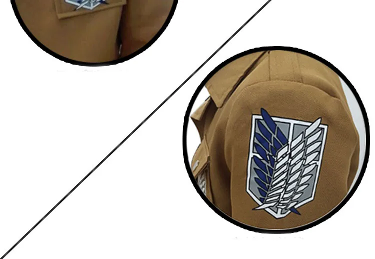 Cosplay&ware Attack On Titan Cosplay Costume Japanese Anime Shingeki No Kyojin Jacket Brown Coat Uniform For Women Men Adult -Zentai shop online