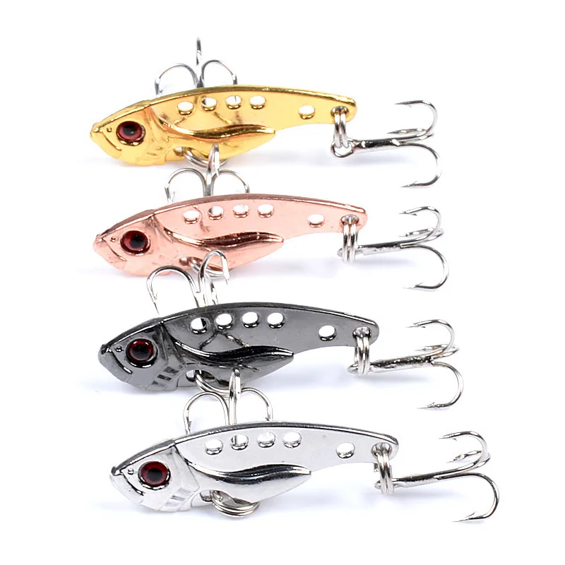 Free Shipping 3.5cm_3.8g/7g/11g Ice Fishing Lure Artificial VIB Hard Bait Bauble Chatterbait ALLWater Wobbler Popper YU020-5