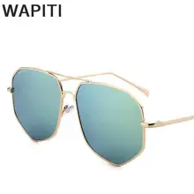 Wapit Mujeres Colorido Polígono gafas de Sol Gafas de Marcos de Aleación de Gafas de Sol de Espejo de Alta Calidad Nuevo Hombre Gafas de Sol 8822