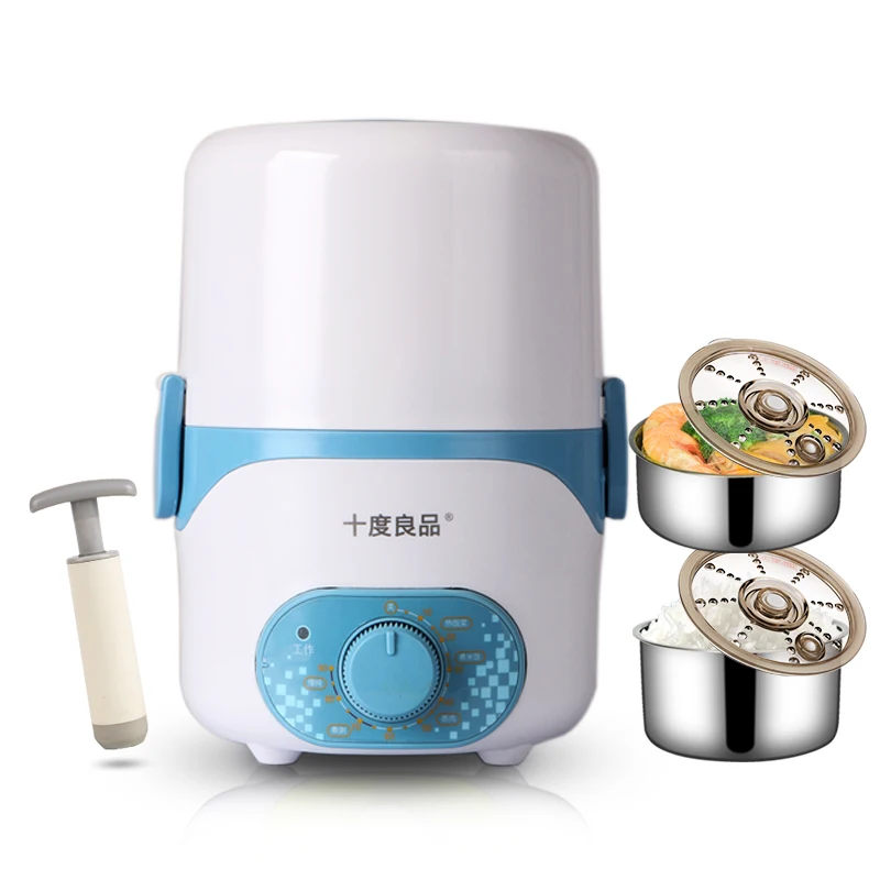 

Electric Lunchbox Heating Vacuum Fresh Timing Cooking 1.3L 1-2 People 200W