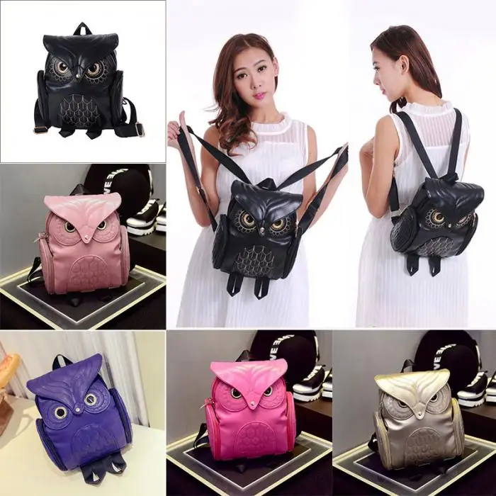 Новое поступление, женский рюкзак с изображением совы, женский кожаный рюкзак, женская школьная сумка, Mochila Feminina LXX9