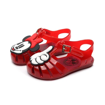 

Mini Melissa 2019 Jelly Sandals Mickey Palm Girls Shoes Roman Children's Sandals Melissa Girls Sandals Breathable 13-18cm