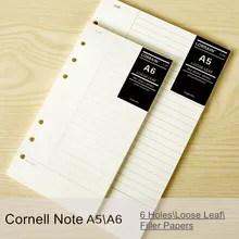 

loose-leaf notebook filler papers for filofax A5 A6 A7 paper hardiron daily memos paper 40 sheets spiral notebook filler papers