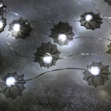 Батарея приведенный в действие 3 м 40 светодиодный s эргономичное в форме Хэллоуин СВЕТОДИОДНЫЙ гирлянды, Водонепроницаемый белый светодиод гирляндой с дистанционным управлением Управление 7 режимов