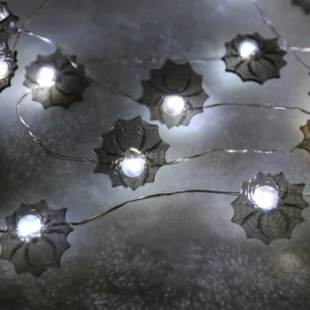 

Battery Powered 3M 40LEDs Spider Shaped Halloween LED String Lights, Waterproof White Fairy lights with Remote Control 7 Modes