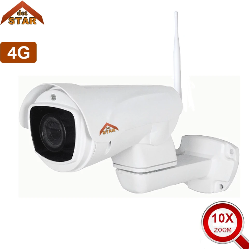 Stardot Full HD 1080P Bullet IP камера беспроводная 10X Zoom iPhone Android GSM 4G sim карта Wifi наружная