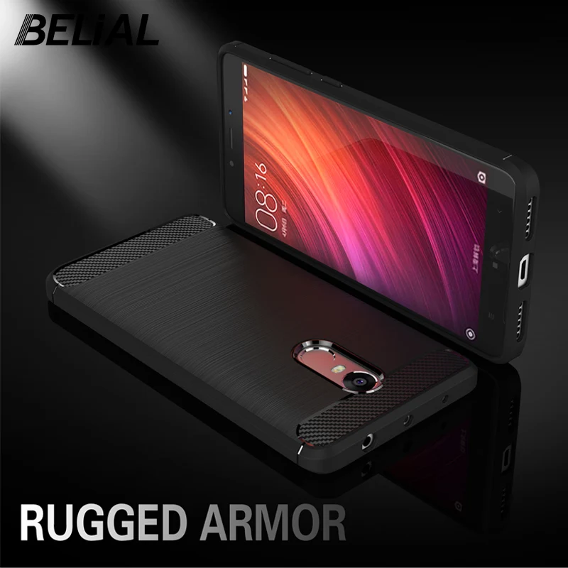 BELIAL чехол для телефона s Xiaomi Redmi Note 4 из углеродного волокна прочный армированный