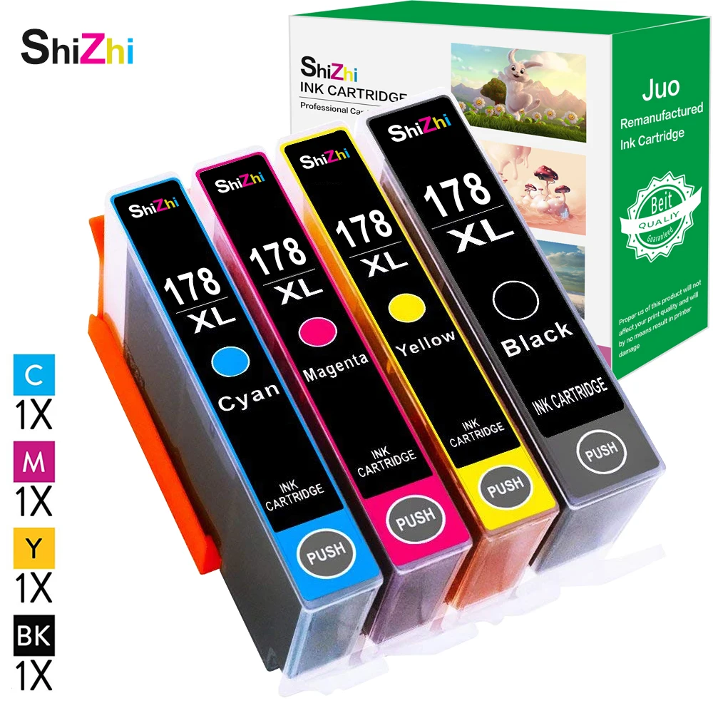 SHIZHI 178xl Совместимый картридж для HP 178 XL Photosmart 7515 5515 B109a B010b B209 B210 3070A 3520 7510 |