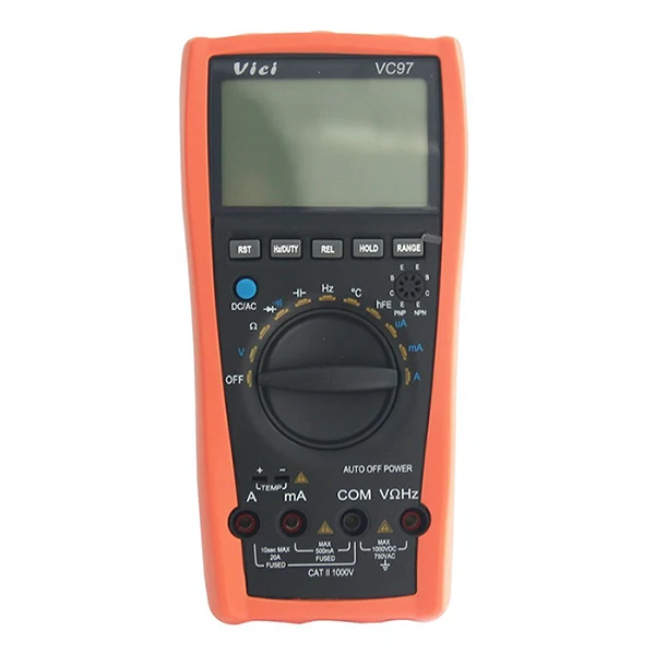 

LIXF-Vici VC97 LCD 3 3/4 Range Auto Digital Multimeter Tester Meter Volt Ammeter Ohm Analog Bar Manual