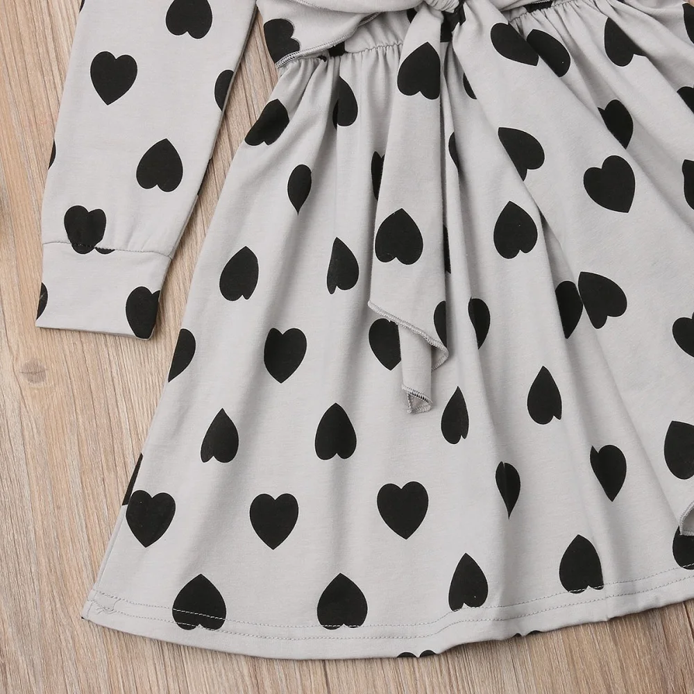 Pudcoco/платье для девочек; От 1 до 6 лет; милое платье с длинными рукавами для маленьких девочек; платья-пачки; бандажная одежда