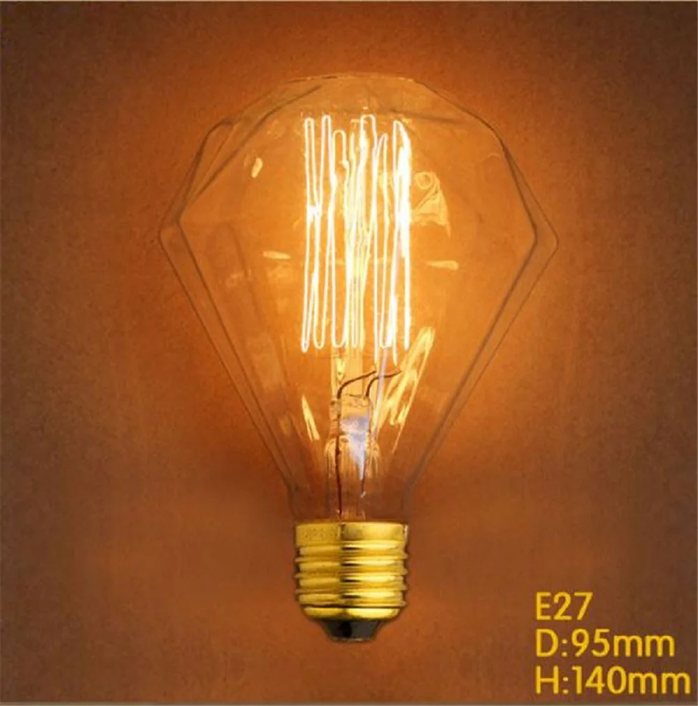 220V 240V G95 Diamond Edison Bulb E27 Edisons Lamp Retro Edison Bulbs