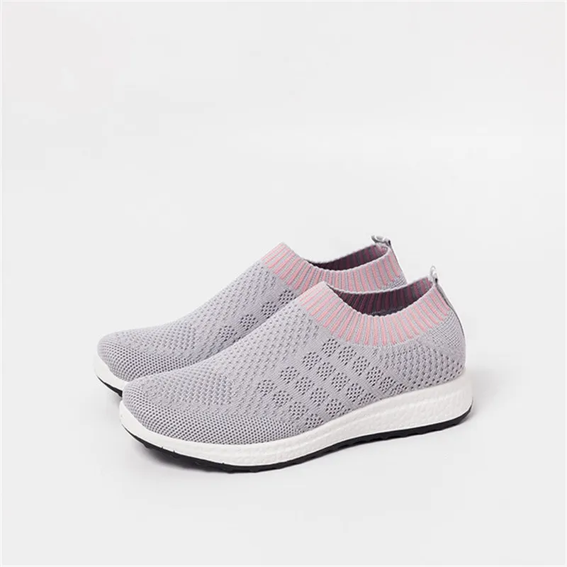 

Running Shoes Non-slip Double Color Bottom Female Sports Shoes Light Elastic Flat Shoes Outdoor Fitness Mesh Shoes Sneakers 3641