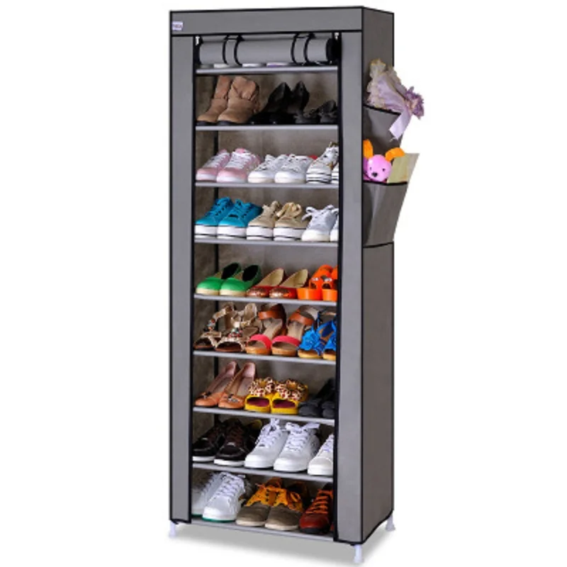 9 طبقة بسيطة أكسفورد الأحذية خزانة DIY الجمعية رف للأحذية الغبار مويستوريبروف قدرة كبيرة حذاء رف 9 طبقة بسيطة أكسفورد الأحذية خزانة DIY الجمعية رف للأحذية الغبار مويستوريبروف قدرة كبيرة حذاء رف