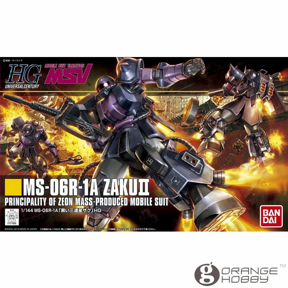 

OHS Bandai HGUC 151 1/144 MS-06R-1A Zaku II Black Tristars Mobile Suit Assembly Model Kits