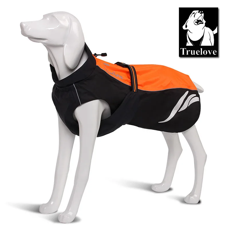 

Truelove Waterproof Stripe Dog Coat Vest Outdoor Walking Small Medium Big Dog Raincoat Nylon Pet Jacket Safety Reflective Coat