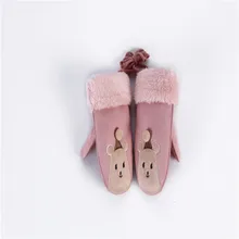 Зимние Детские перчатки детские варежки милые перчатки детские мальчики девочки теплые полный палец перчатки персонаж мультфильм медведь