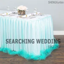 Низкая цена Ice Шелковый Юбка для стола Скатерти плинтус с ткань юбки простыня украшения