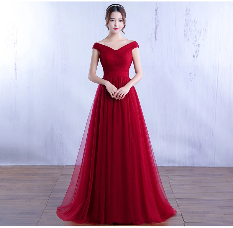 Vestido De Madrinha марсала новый сексуальный вырез с открытыми плечами Кепки рукавами